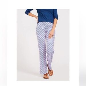 J. McLaughlin Blue and White Wide Leg Pants